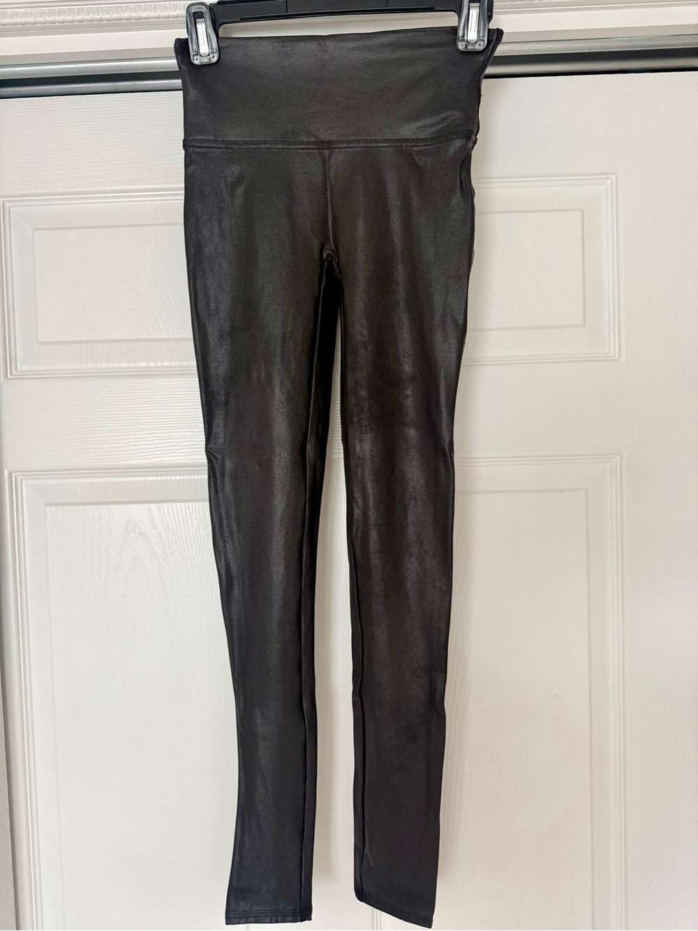 SPANX Black Faux Leather High-Rise Leggings